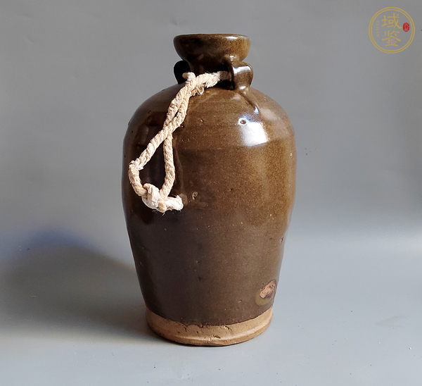 古玩陶瓷茶葉末釉雙系瓶真品鑒賞圖