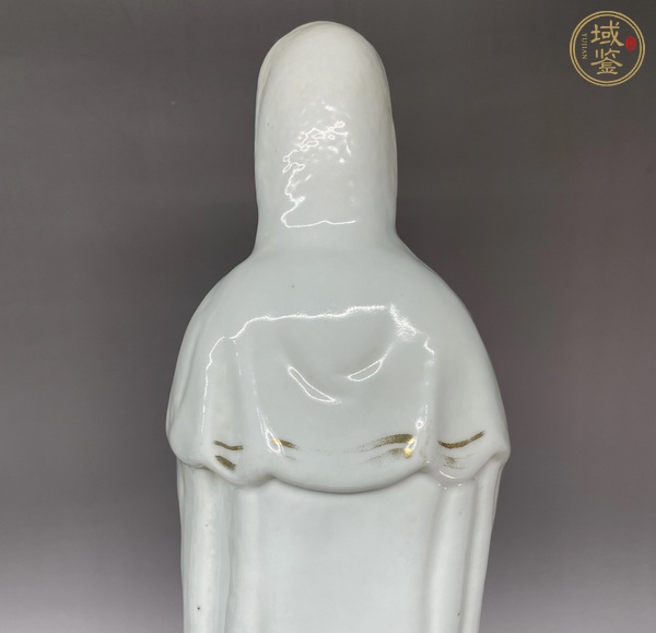 古玩陶瓷白釉瓷塑觀音像真品鑒賞圖