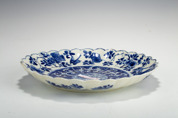 古玩陶瓷清康熙·青花花鳥紋花口盤拍賣，當(dāng)前價(jià)格0元