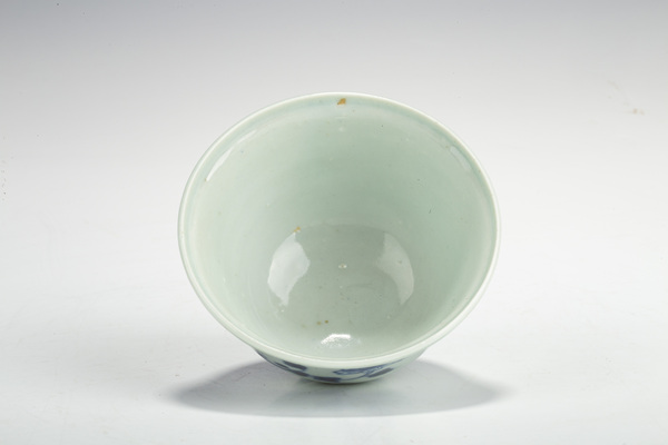 古玩陶瓷清中·青花富貴花開紋蓋碗拍賣，當(dāng)前價(jià)格288元