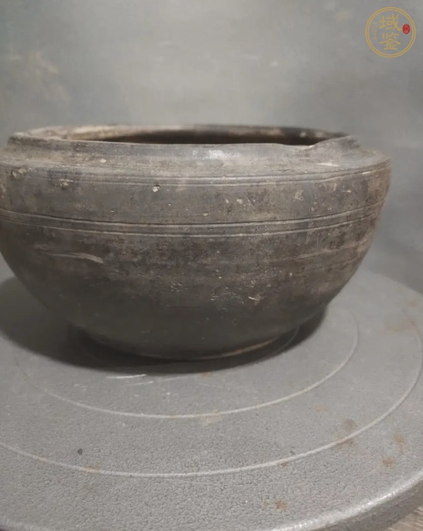 古玩漢代陶缽真品鑒賞圖