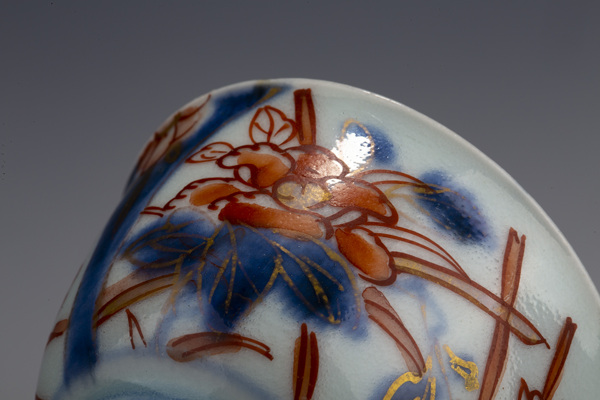 古玩陶瓷清康熙·青花礬紅描金花卉紋杯拍賣(mài)，當(dāng)前價(jià)格288元