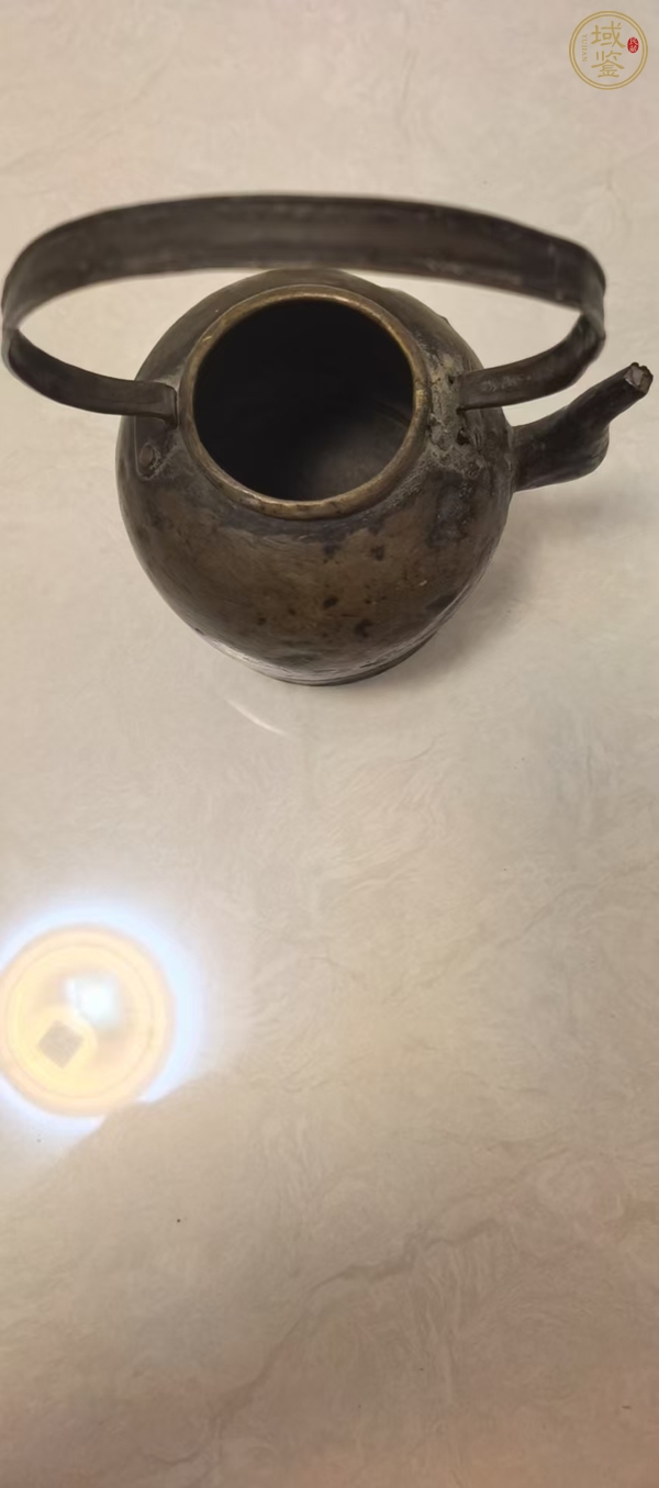 古玩銅器酒壺真品鑒賞圖