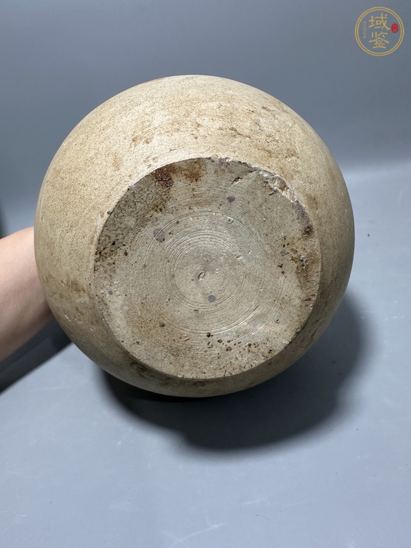古玩陶瓷青釉盤口瓶真品鑒賞圖