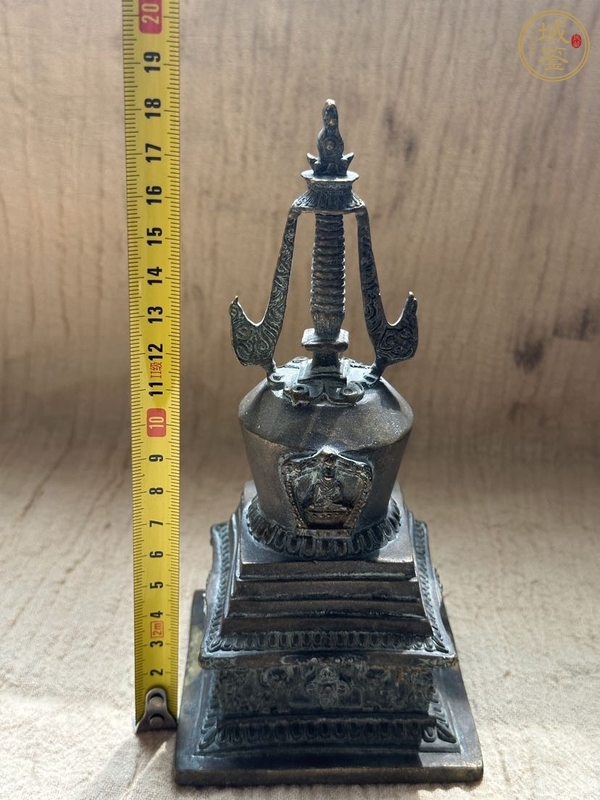 古玩雜項銅佛塔真品鑒賞圖