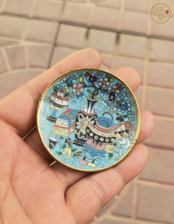 古玩景泰藍(lán)小碟真品鑒賞圖