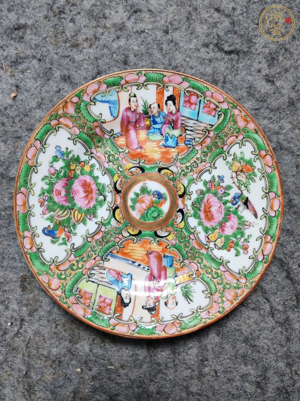 古玩廣彩盤真品鑒賞圖