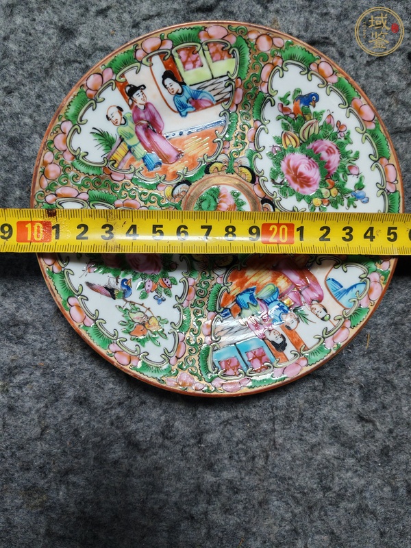 古玩陶瓷廣彩盤真品鑒賞圖