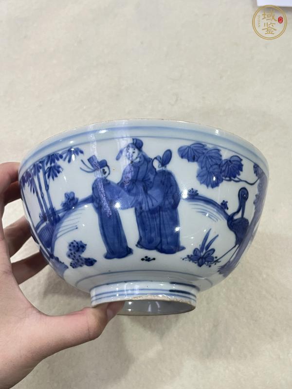 古玩陶瓷嘉萬青花碗真品鑒賞圖