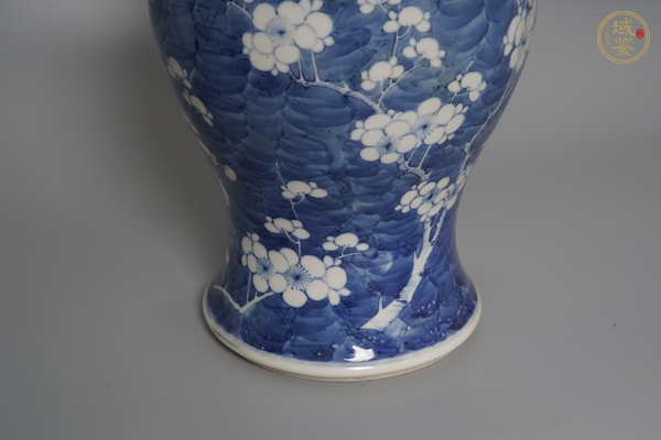 古玩陶瓷青花留白冰梅紋鳳尾尊真品鑒賞圖