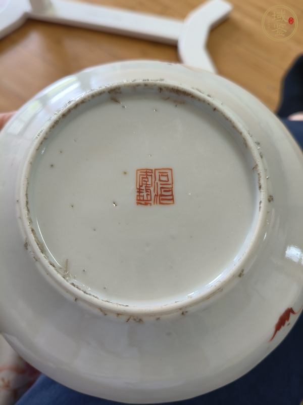 古玩陶瓷清同治 粉彩四愛(ài)圖花口盤(pán)真品鑒賞圖