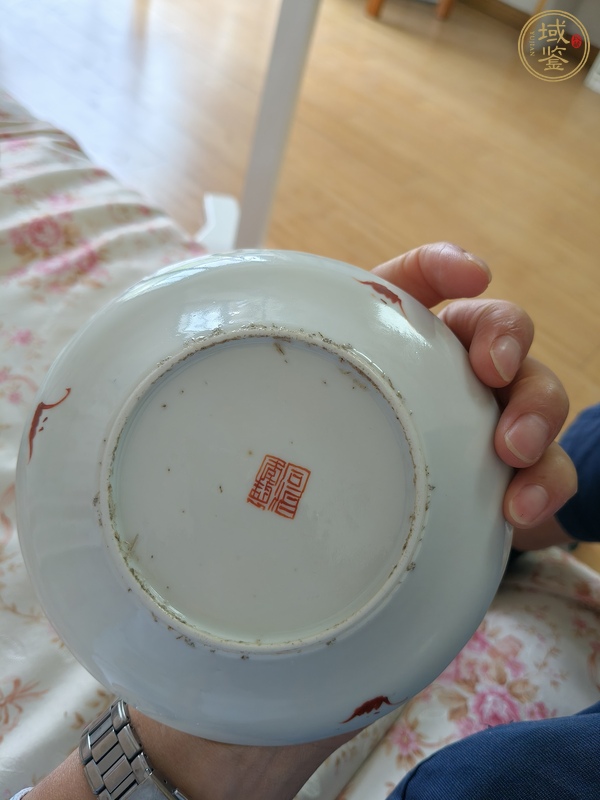 古玩陶瓷清同治 粉彩四愛(ài)圖花口盤(pán)真品鑒賞圖