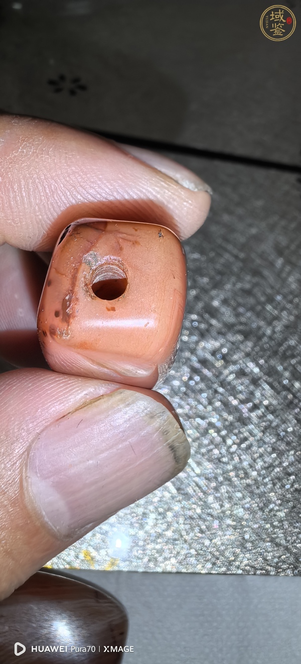 古玩玉器瑪瑙方型珠真品鑒賞圖