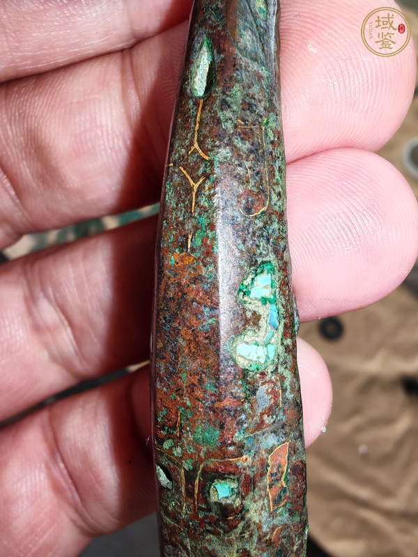 古玩銅器戰(zhàn)國(guó)錯(cuò)金帶鉤真品鑒賞圖