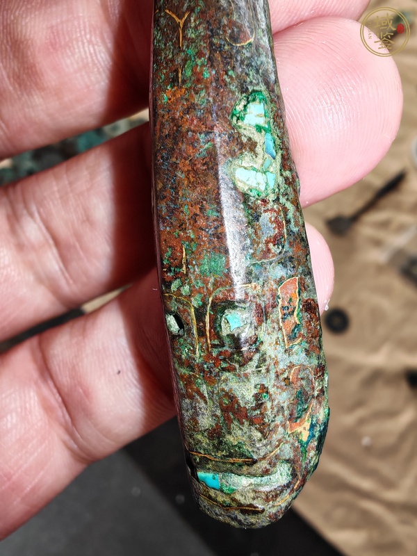 古玩銅器戰(zhàn)國(guó)錯(cuò)金帶鉤真品鑒賞圖