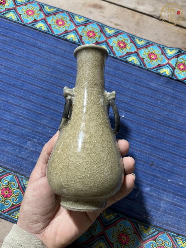 古玩陶瓷龍泉青瓷膽瓶真品鑒賞圖