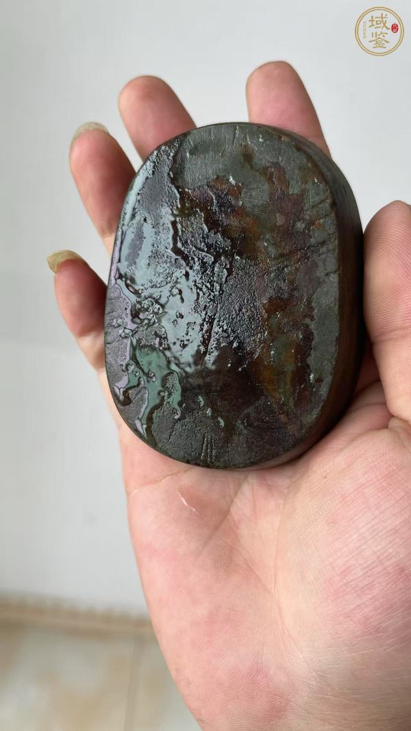 古玩雜項馬蹄形石硯真品鑒賞圖
