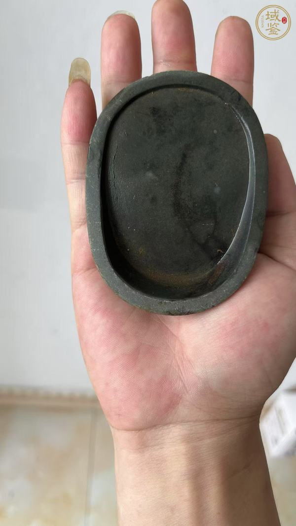 古玩雜項馬蹄形石硯真品鑒賞圖