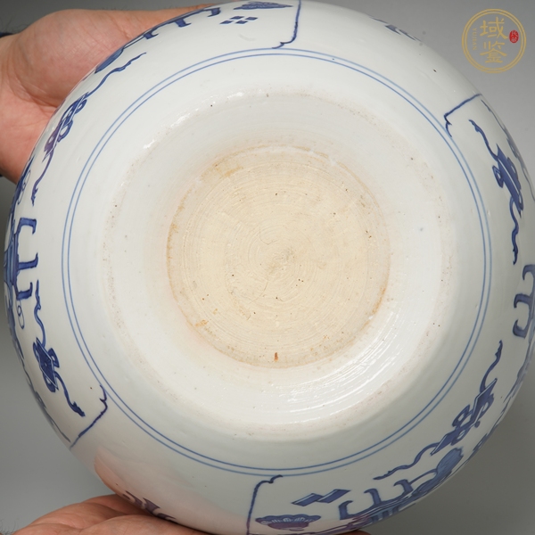 古玩陶瓷博古圖青花缸真品鑒賞圖