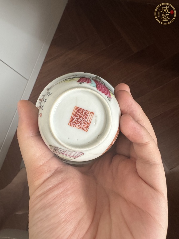 古玩陶瓷道光無(wú)雙譜廣彩杯真品鑒賞圖