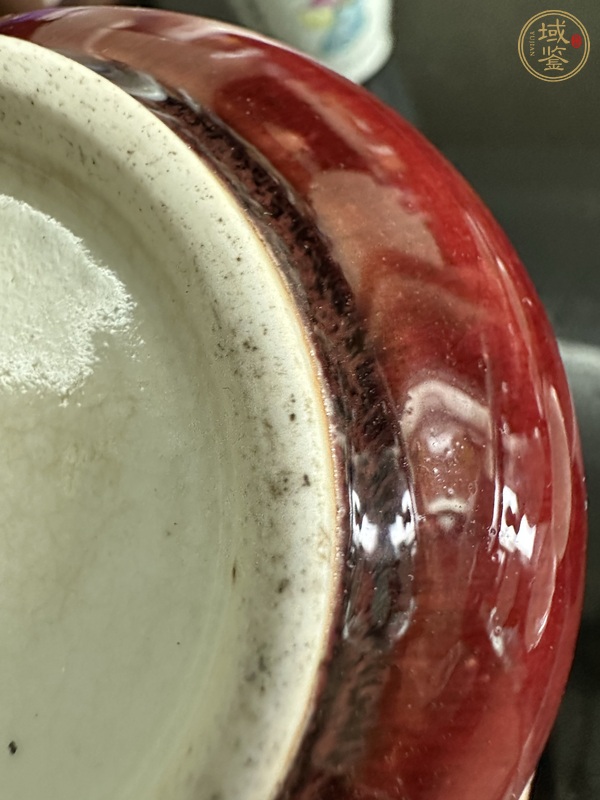 古玩陶瓷紅釉荸薺瓶真品鑒賞圖