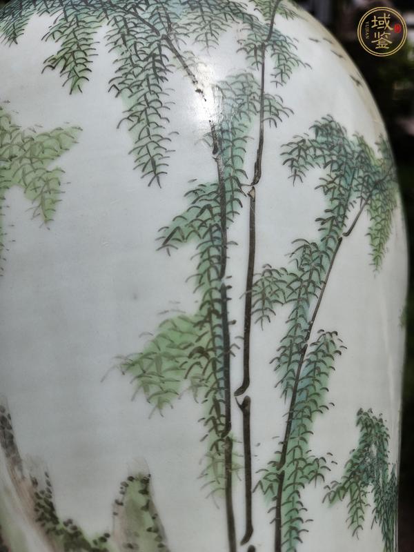 古玩陶瓷粉彩竹林七賢觀音瓶真品鑒賞圖