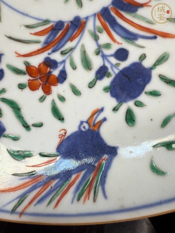 古玩陶瓷青花加彩盤(pán)真品鑒賞圖