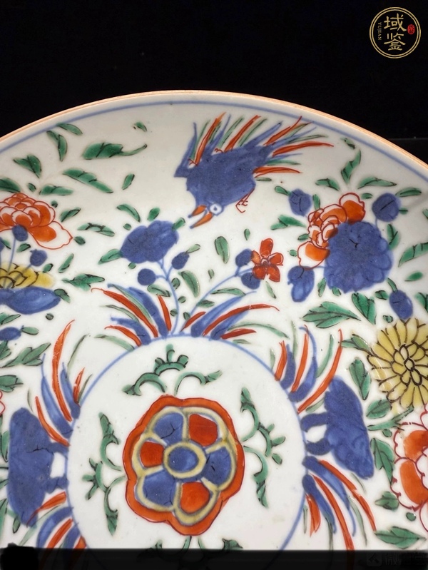 古玩青花加彩盤真品鑒賞圖