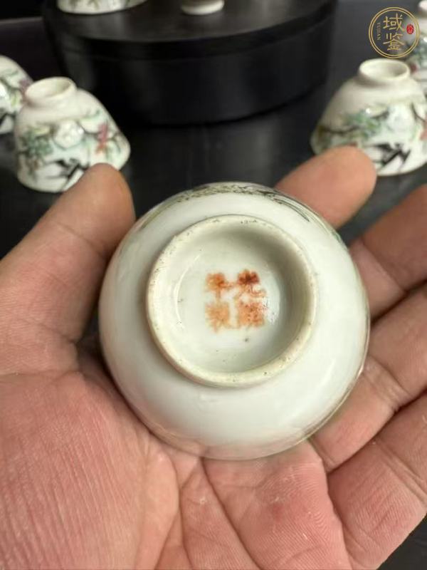 古玩光緒細路粉彩杯真品鑒賞圖