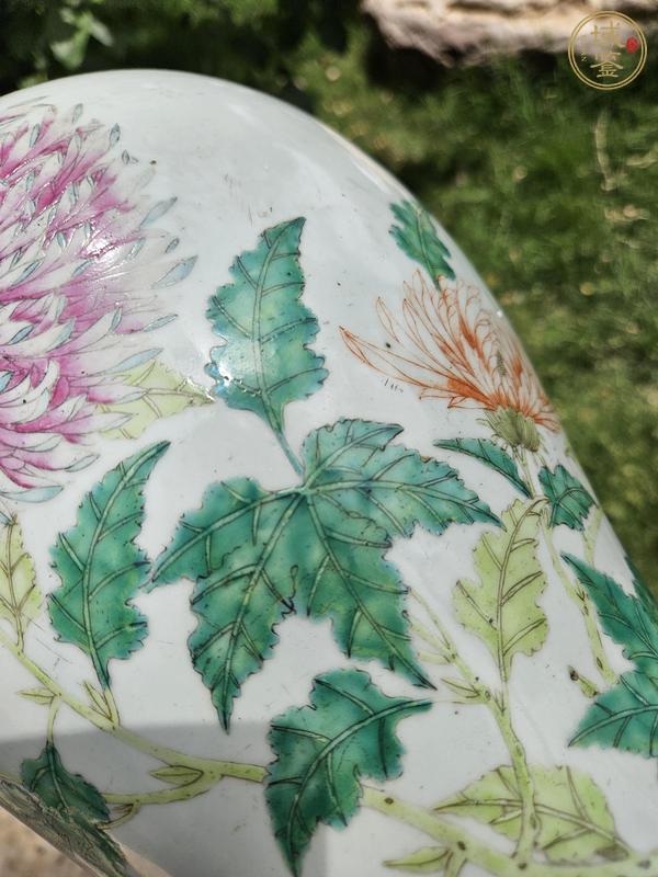 古玩陶瓷花卉紋粉彩瓶真品鑒賞圖