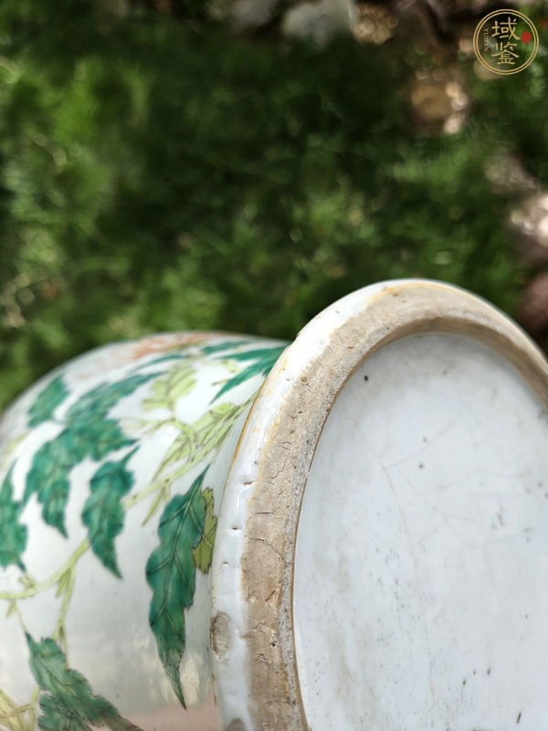 古玩陶瓷粉彩花卉紋罐真品鑒賞圖