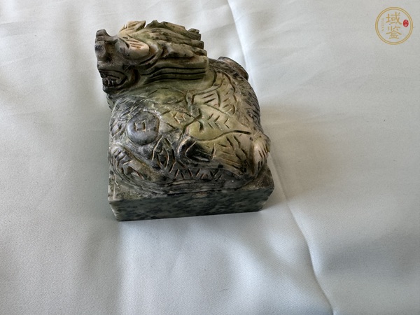 古玩玉器岫玉雕“龍龜鈕印”真品鑒賞圖