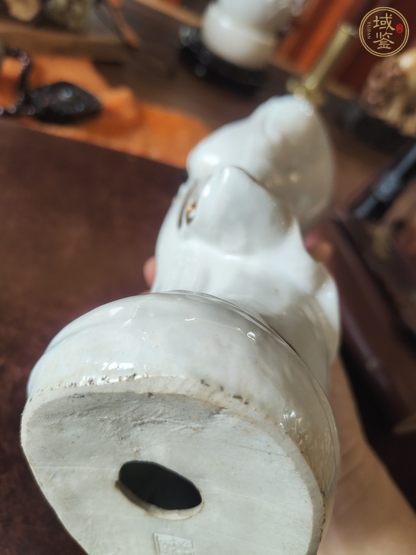 古玩陶瓷白釉彌勒佛像真品鑒賞圖