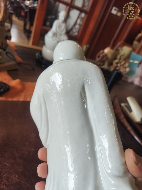 古玩陶瓷白釉彌勒佛像真品鑒賞圖