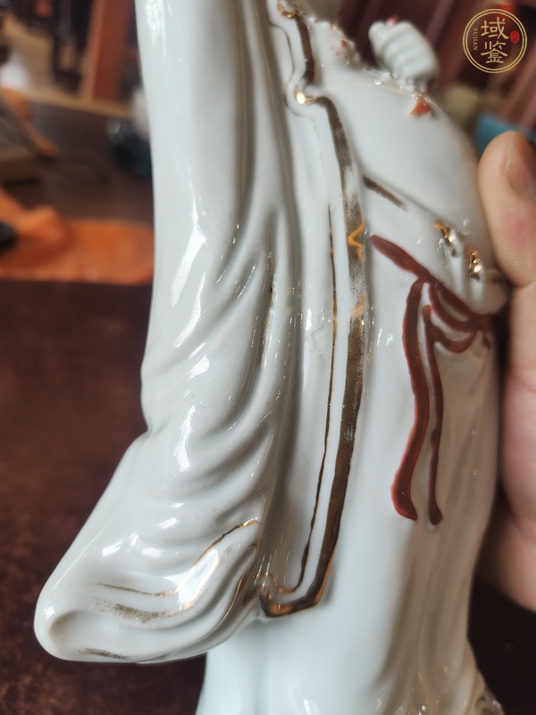 古玩陶瓷白釉彌勒佛像真品鑒賞圖