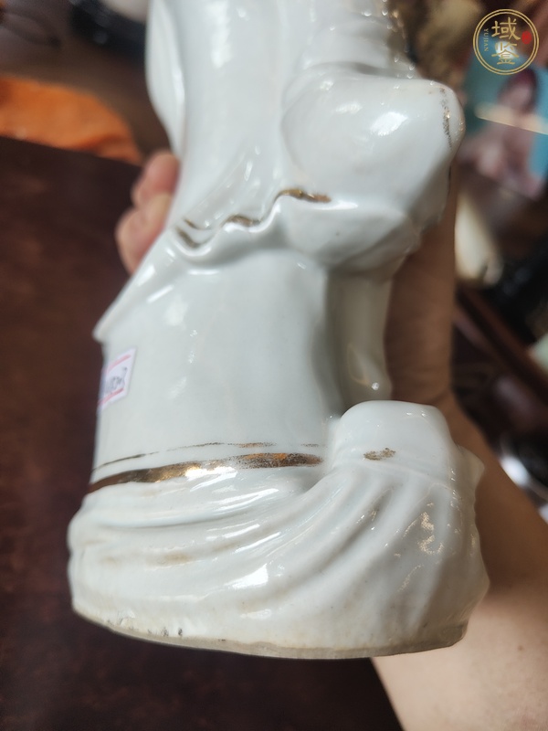 古玩陶瓷白釉彌勒佛像真品鑒賞圖