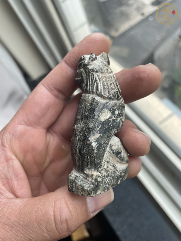 古玩銅器石雕獅子真品鑒賞圖
