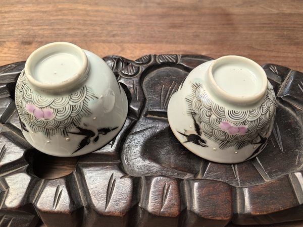 古玩陶瓷晚清粉彩海晏河清圖茶杯拍賣，當(dāng)前價(jià)格3500元