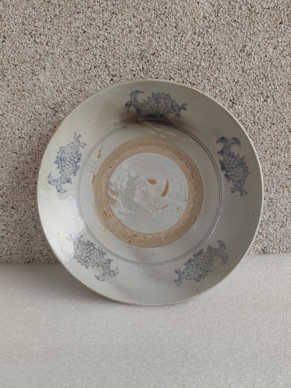 古玩陶瓷青花魚紋盤拍賣,當前價格850元