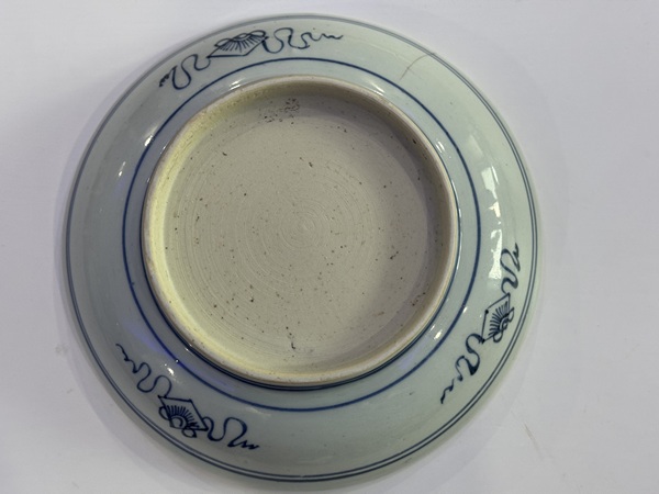 古玩陶瓷雍漂青花壽字紋盤拍賣，當(dāng)前價(jià)格1388元