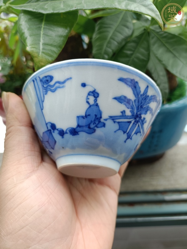 古玩陶瓷民國青花杯真品鑒賞圖