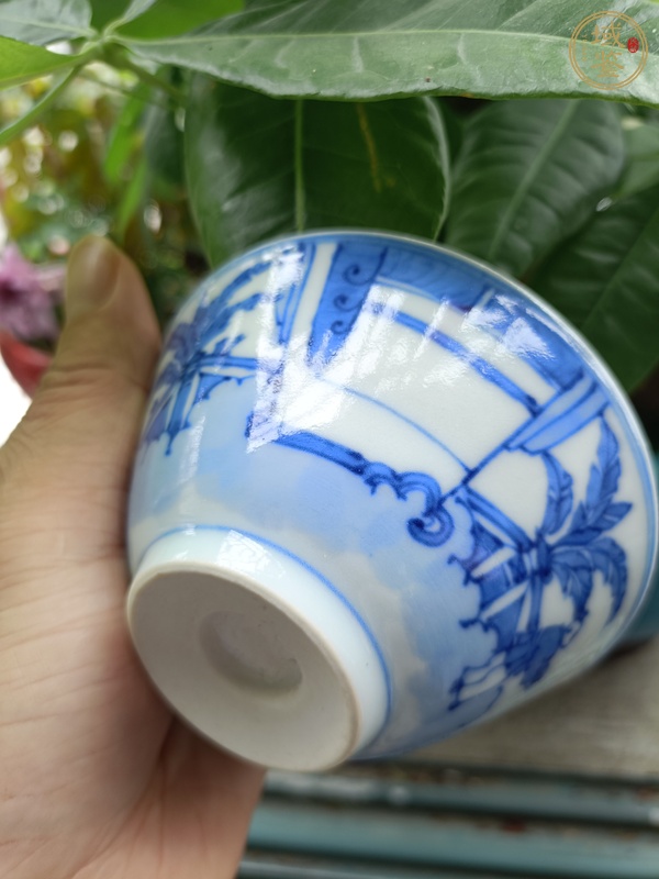 古玩陶瓷民國青花杯真品鑒賞圖