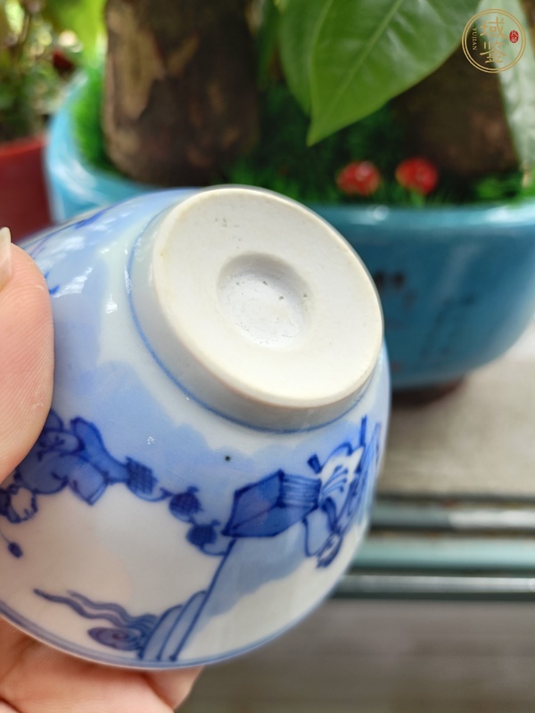 古玩陶瓷民國青花杯真品鑒賞圖
