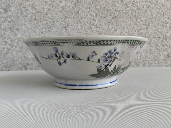 古玩陶瓷釉下彩花鳥紋碗拍賣，當前價格298元