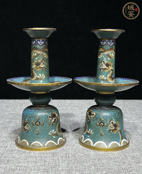 古玩景泰藍(lán)燭臺真品鑒賞圖