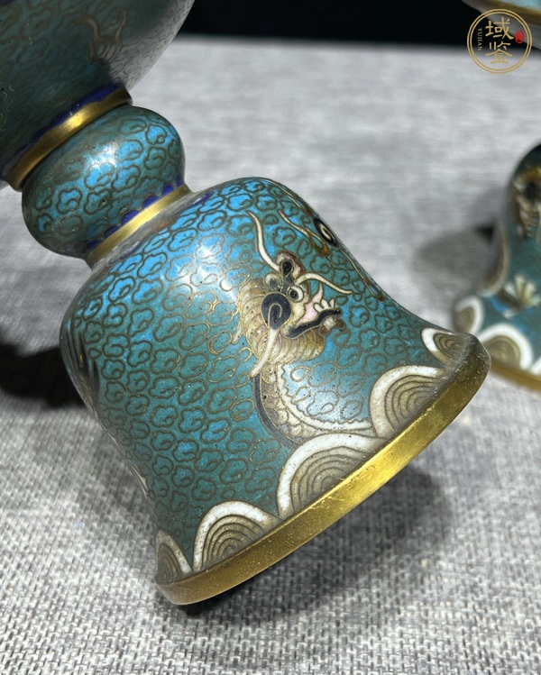 古玩雜項景泰藍(lán)燭臺真品鑒賞圖