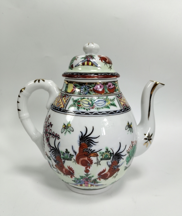 古玩轉(zhuǎn)賣民國(guó)-官上加官大吉大利圖茶壺拍賣，當(dāng)前價(jià)格958元