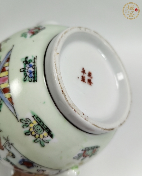 古玩陶瓷廣彩大吉大利圖茶壺真品鑒賞圖