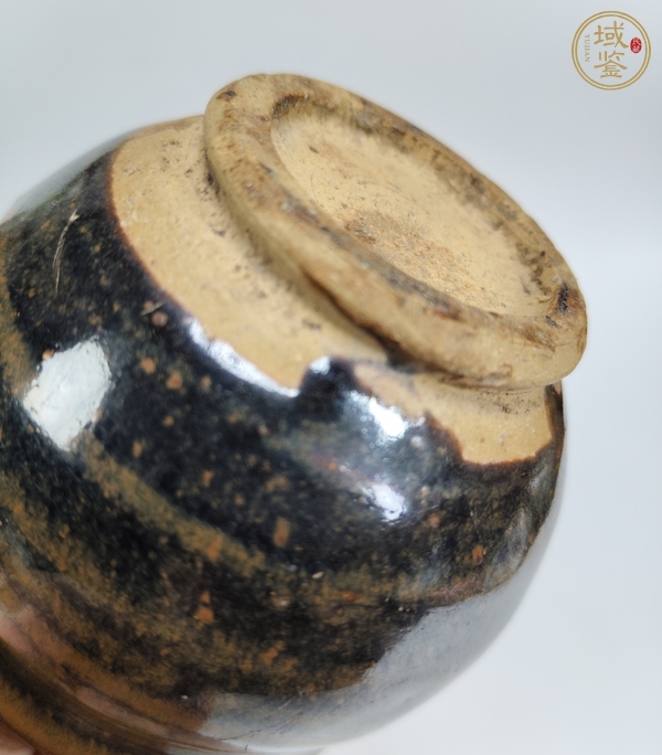 古玩陶瓷磁州窯窯變黑釉罐真品鑒賞圖