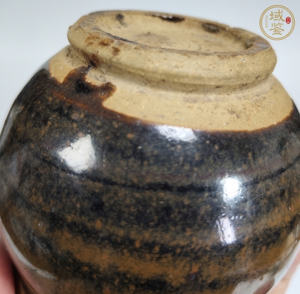 古玩陶瓷磁州窯窯變黑釉罐真品鑒賞圖